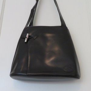 Longchamp Black Leather Roseau Crossbody/Shoulder Bag